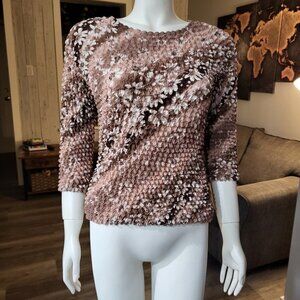 FASIONABLE - Vintage Floral Elegant Stretch 3/4 Long sleeves